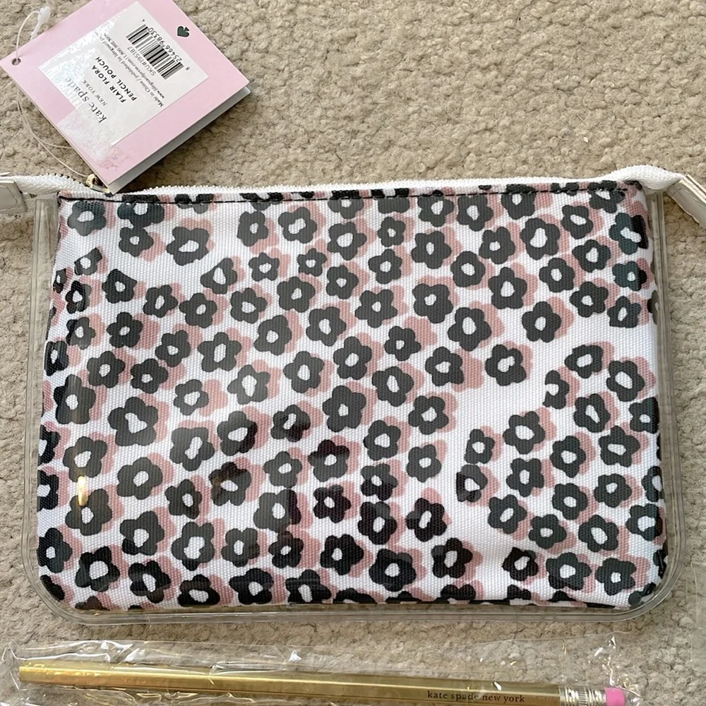 Kate Spade flair flora pencil pouch and accessories
